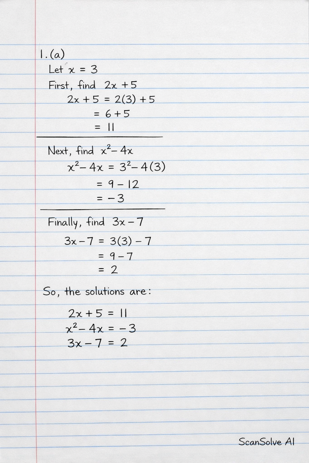 Handwritten step-by-step solution preview