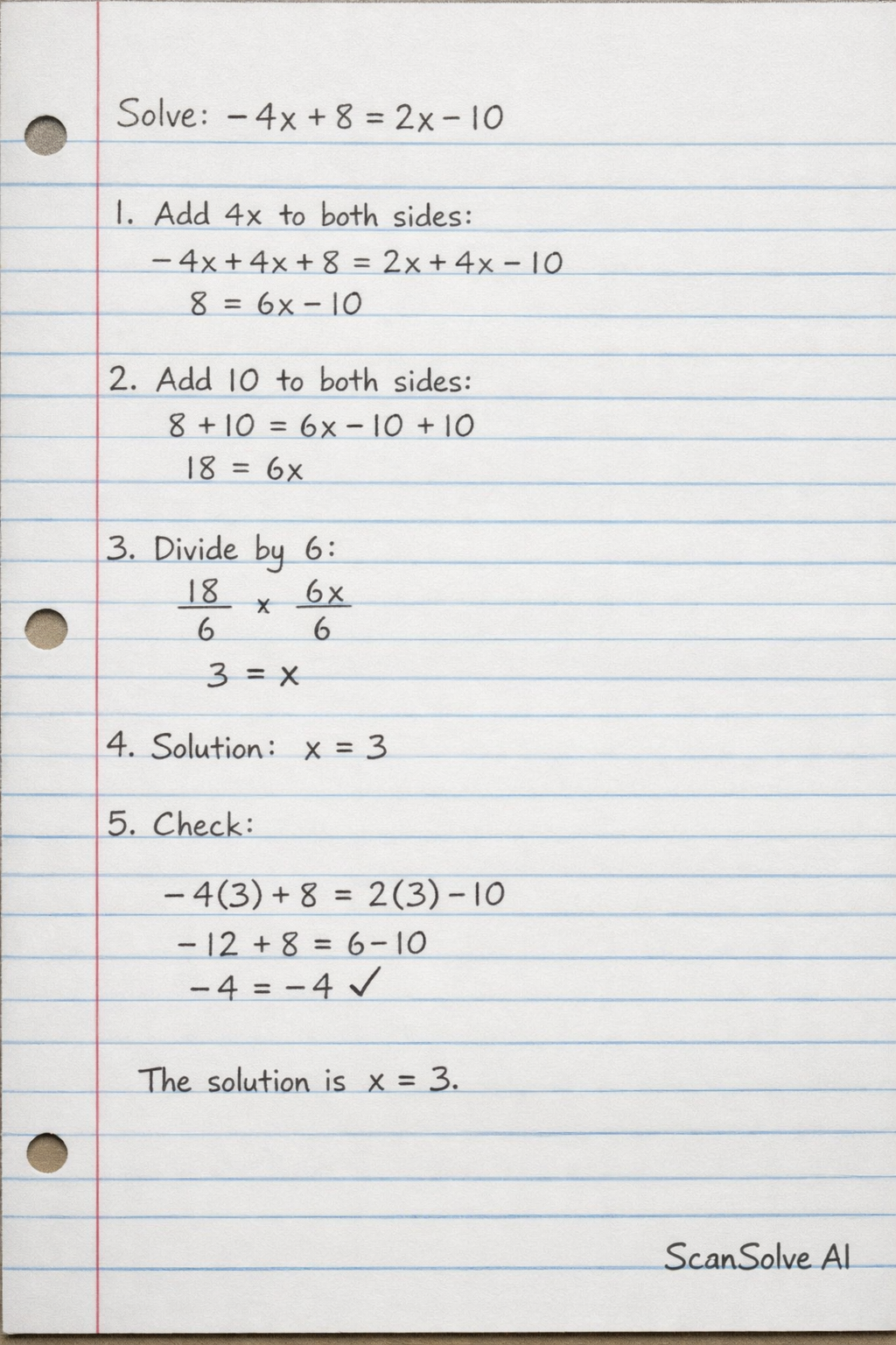 Handwritten step-by-step solution preview