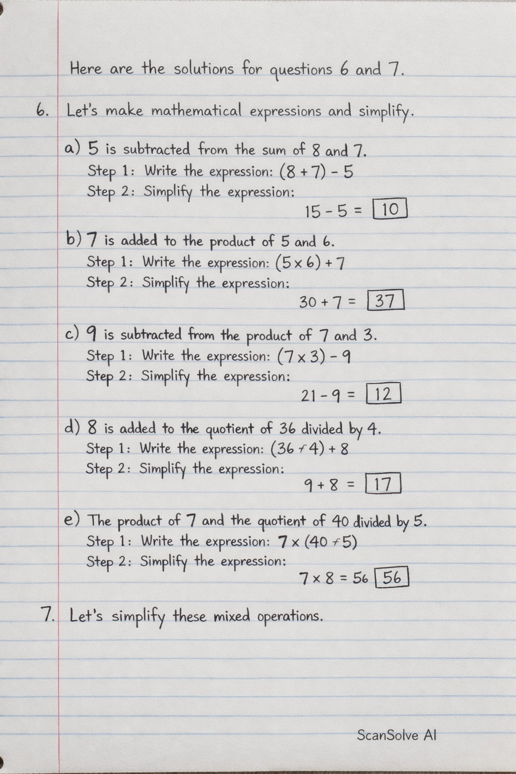 Handwritten step-by-step solution preview