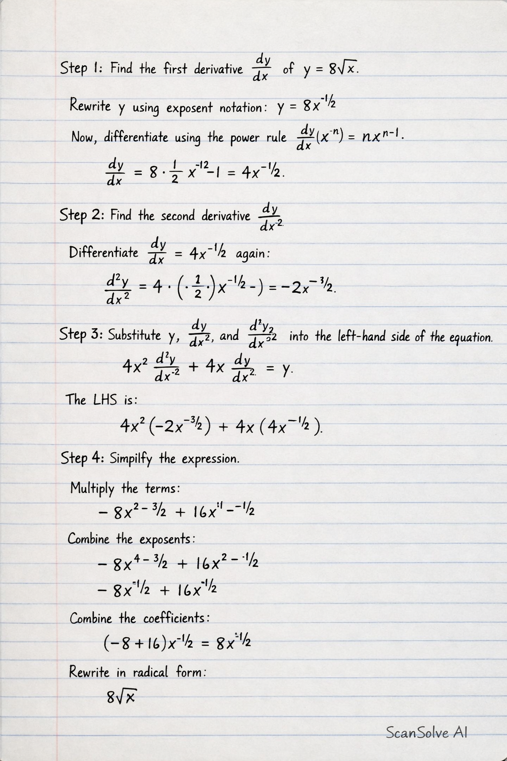 Handwritten step-by-step solution preview