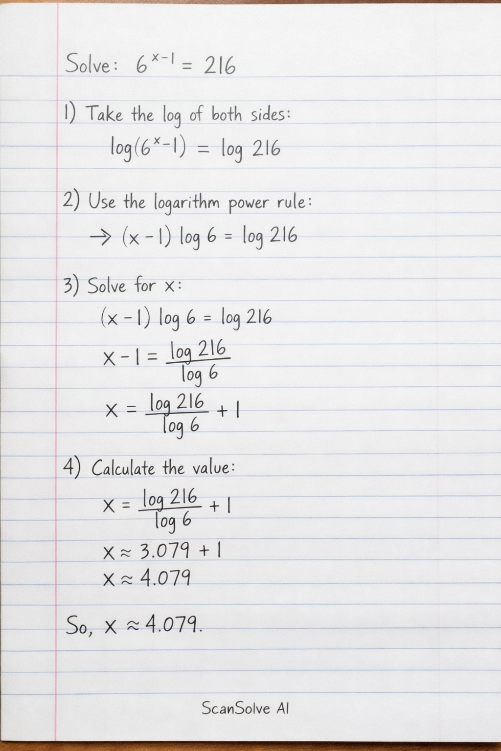 Handwritten step-by-step solution preview