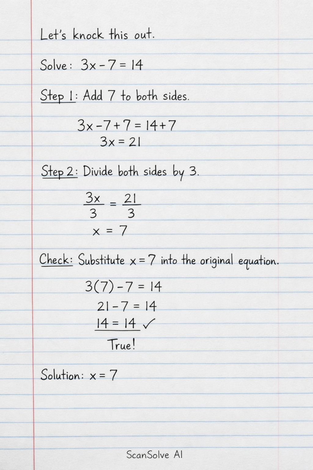 Handwritten step-by-step solution preview
