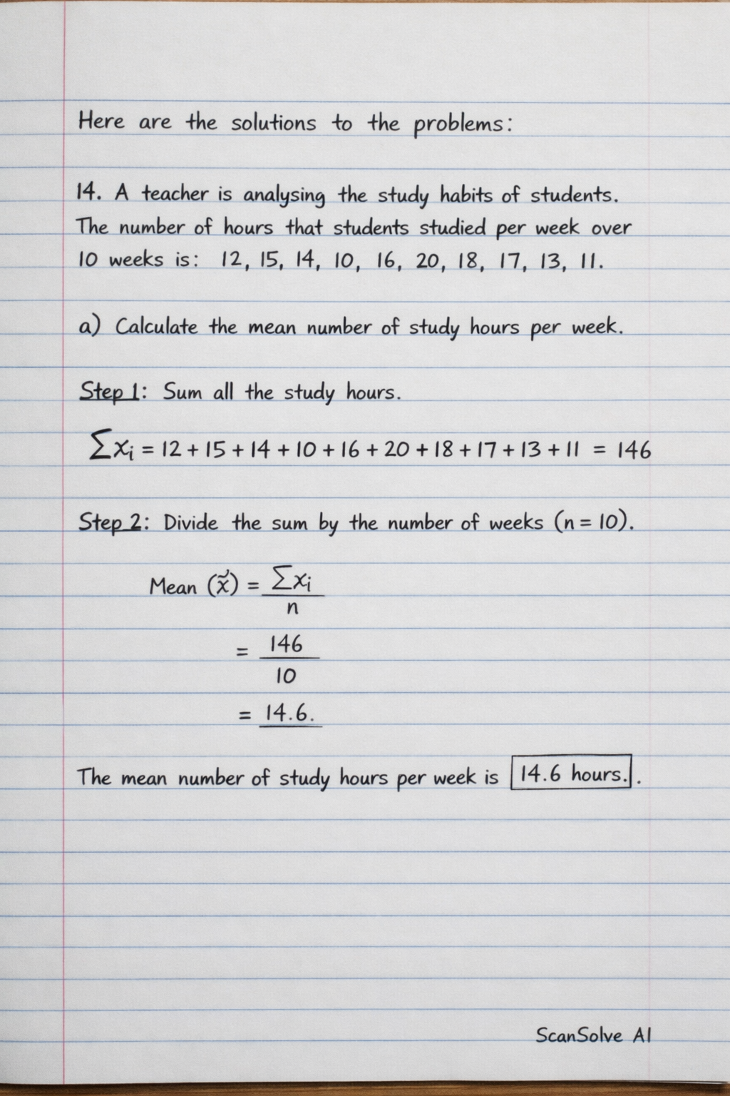 Handwritten step-by-step solution preview