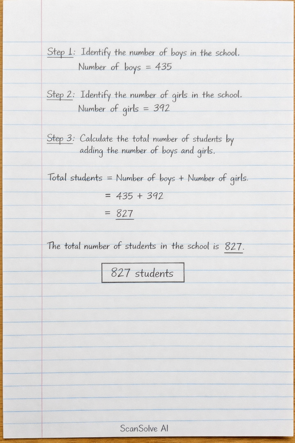 Handwritten step-by-step solution preview