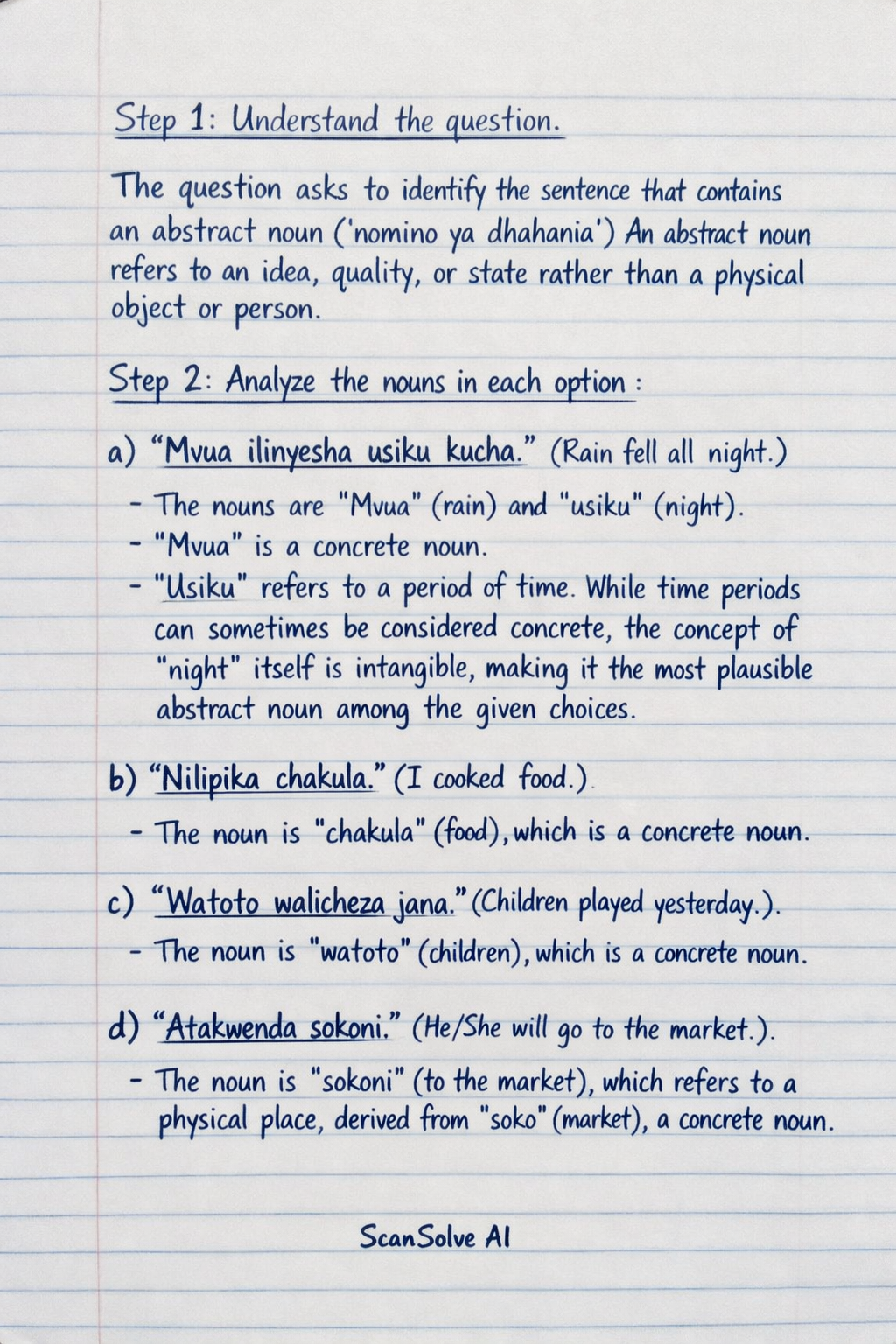 Handwritten step-by-step solution preview