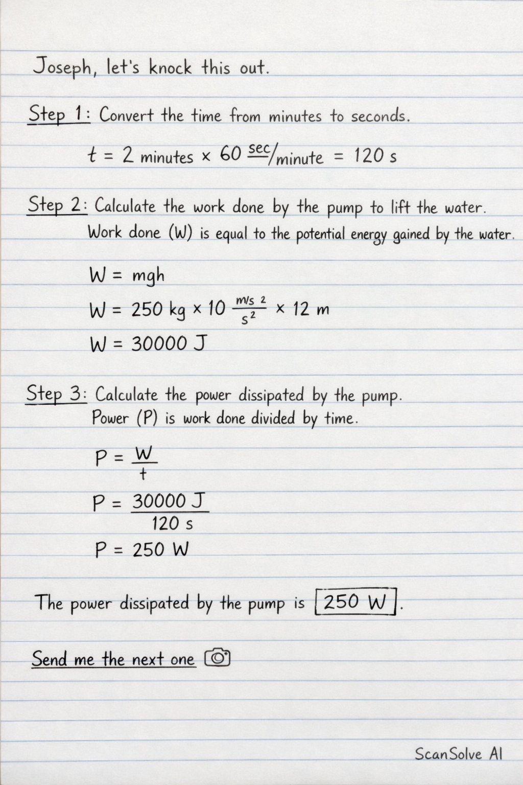 Handwritten step-by-step solution preview