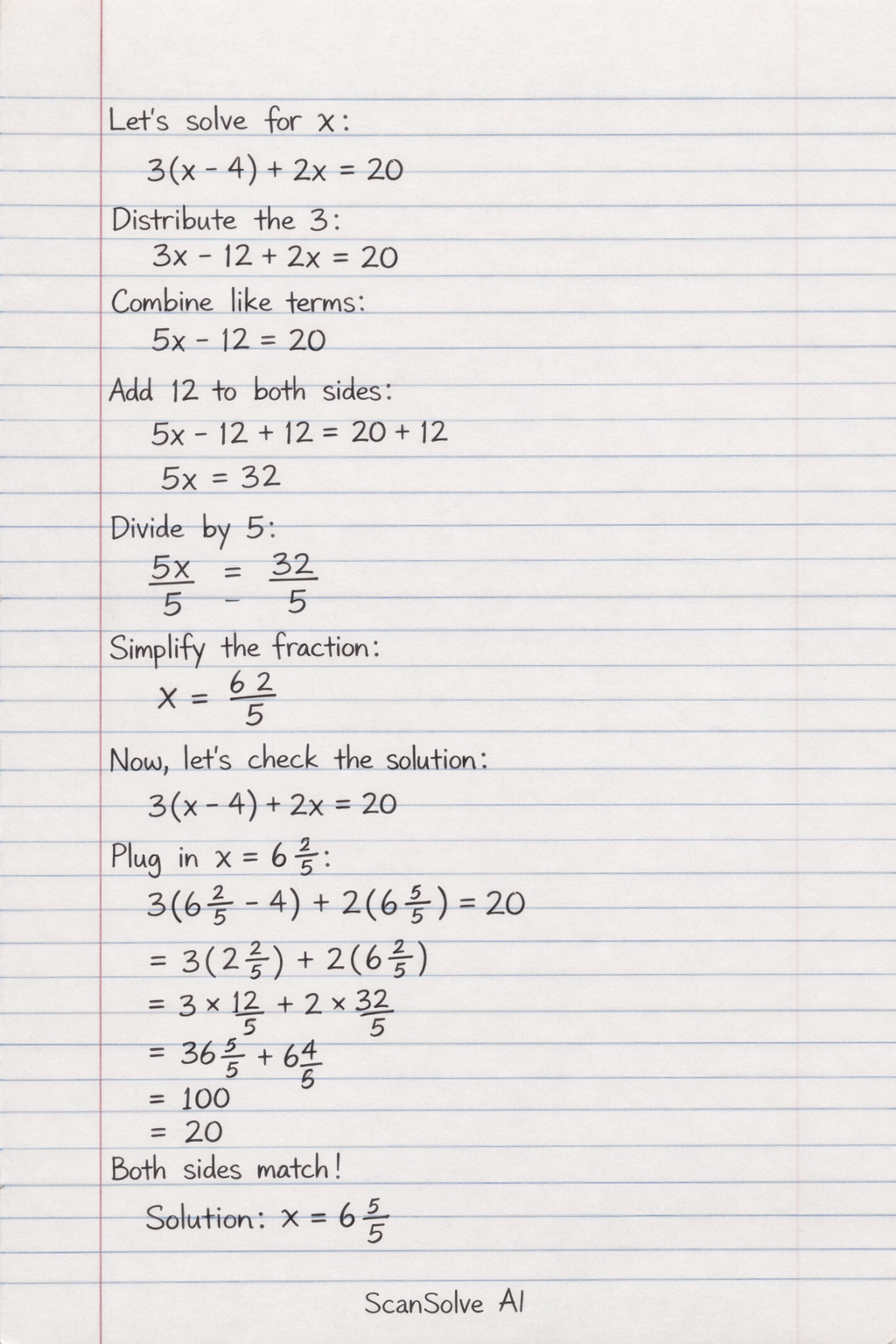 Handwritten step-by-step solution preview