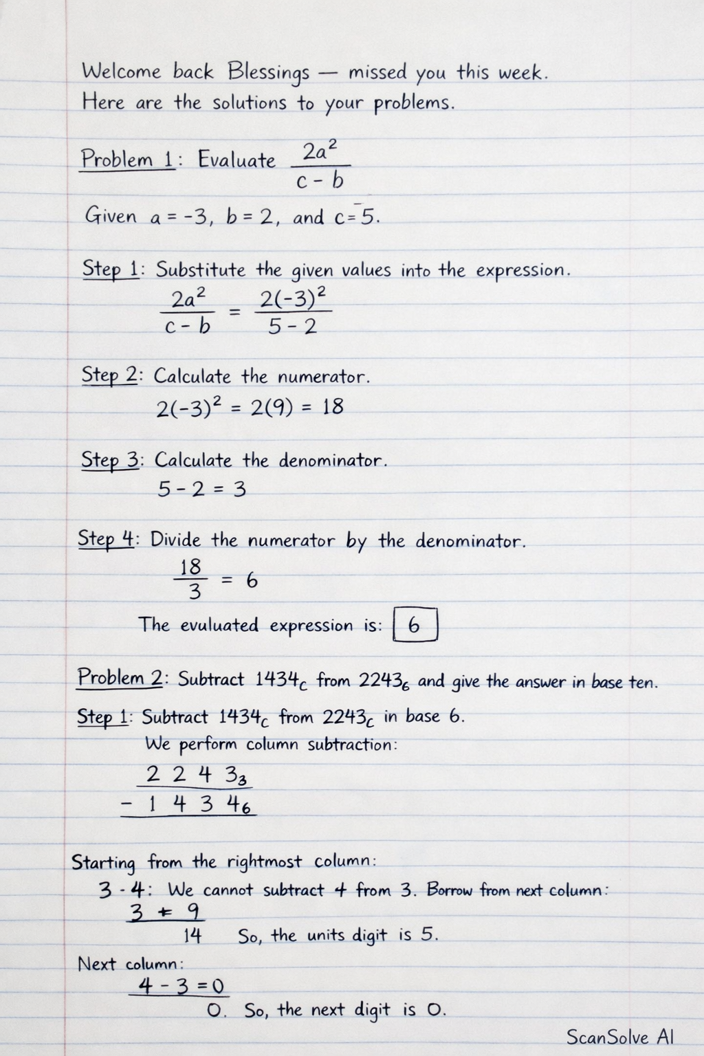 Handwritten step-by-step solution preview