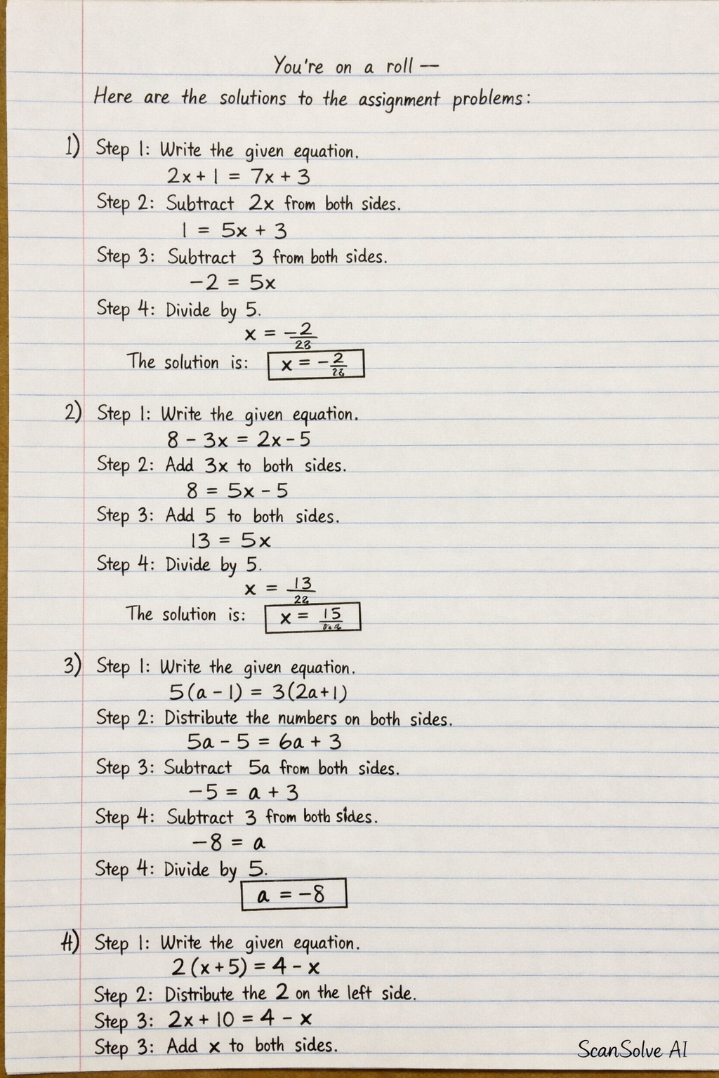 Handwritten step-by-step solution preview