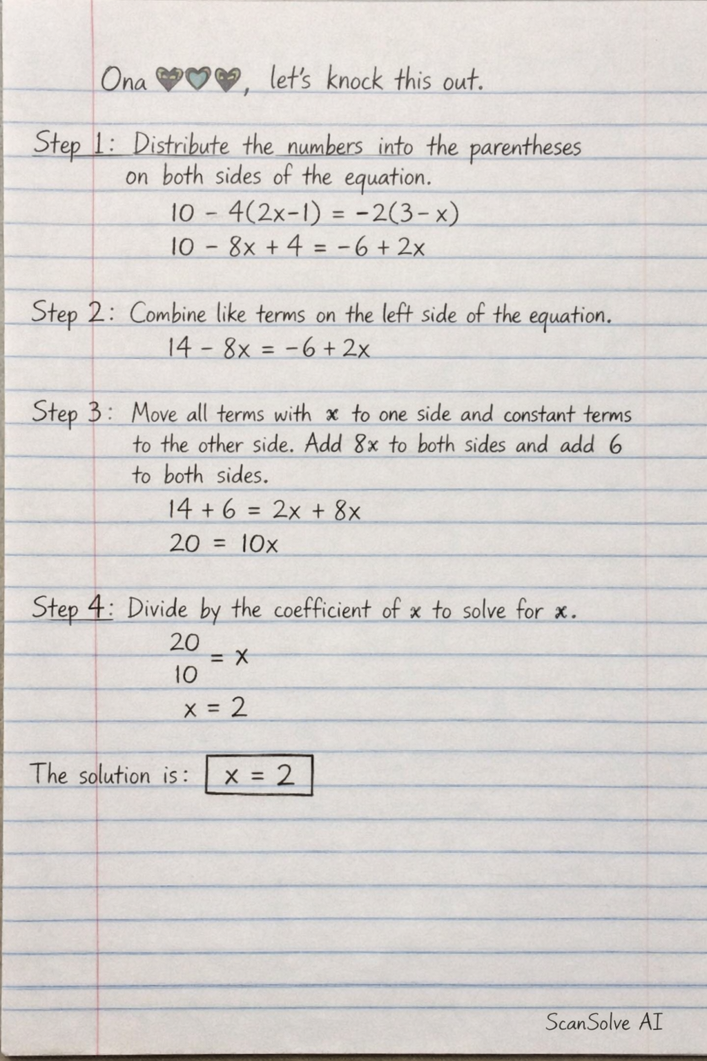 Handwritten step-by-step solution preview