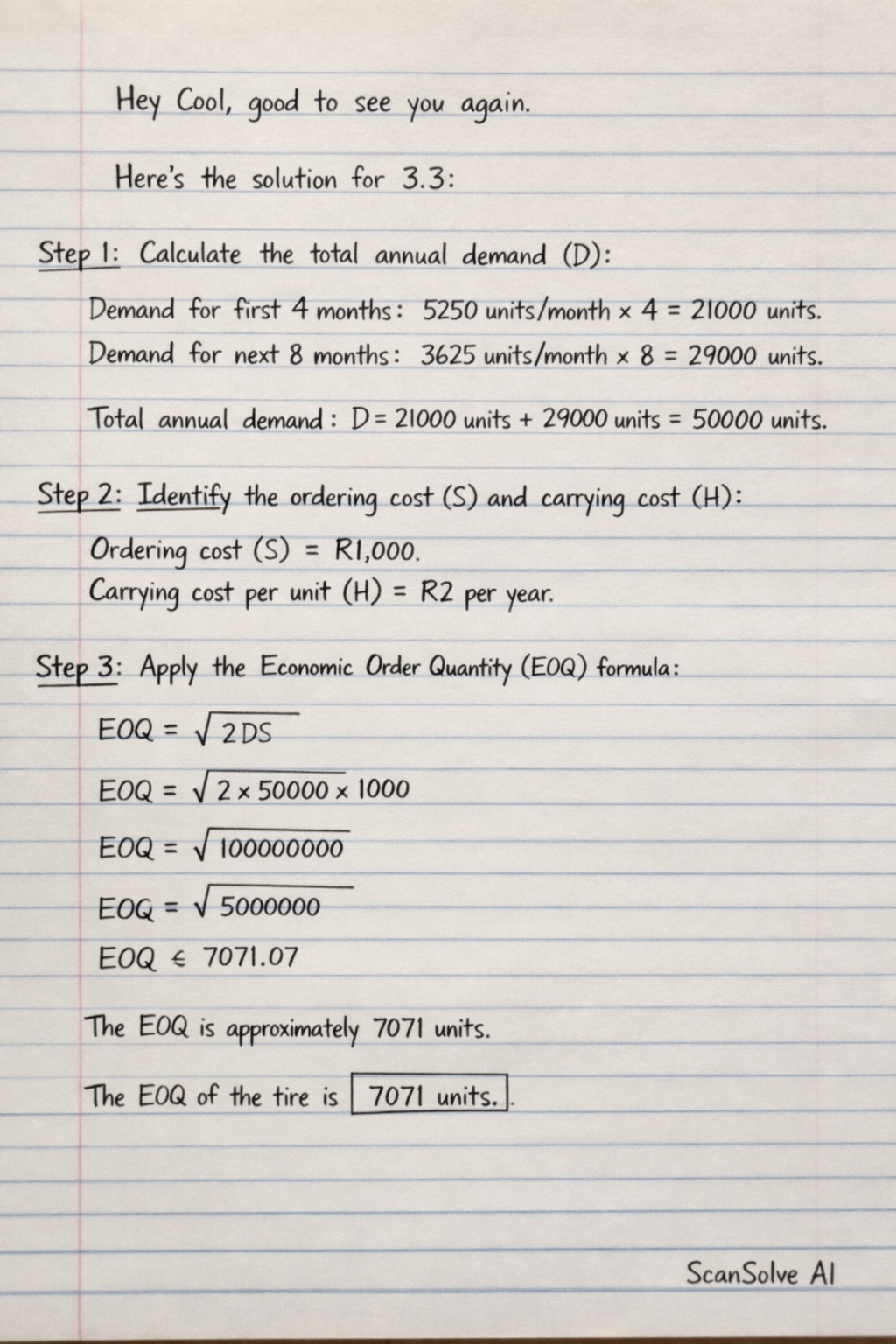 Handwritten step-by-step solution preview