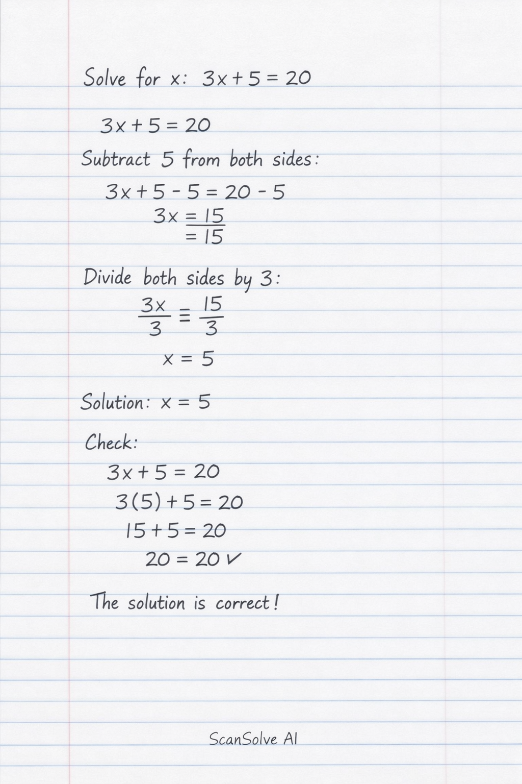 Handwritten step-by-step solution preview