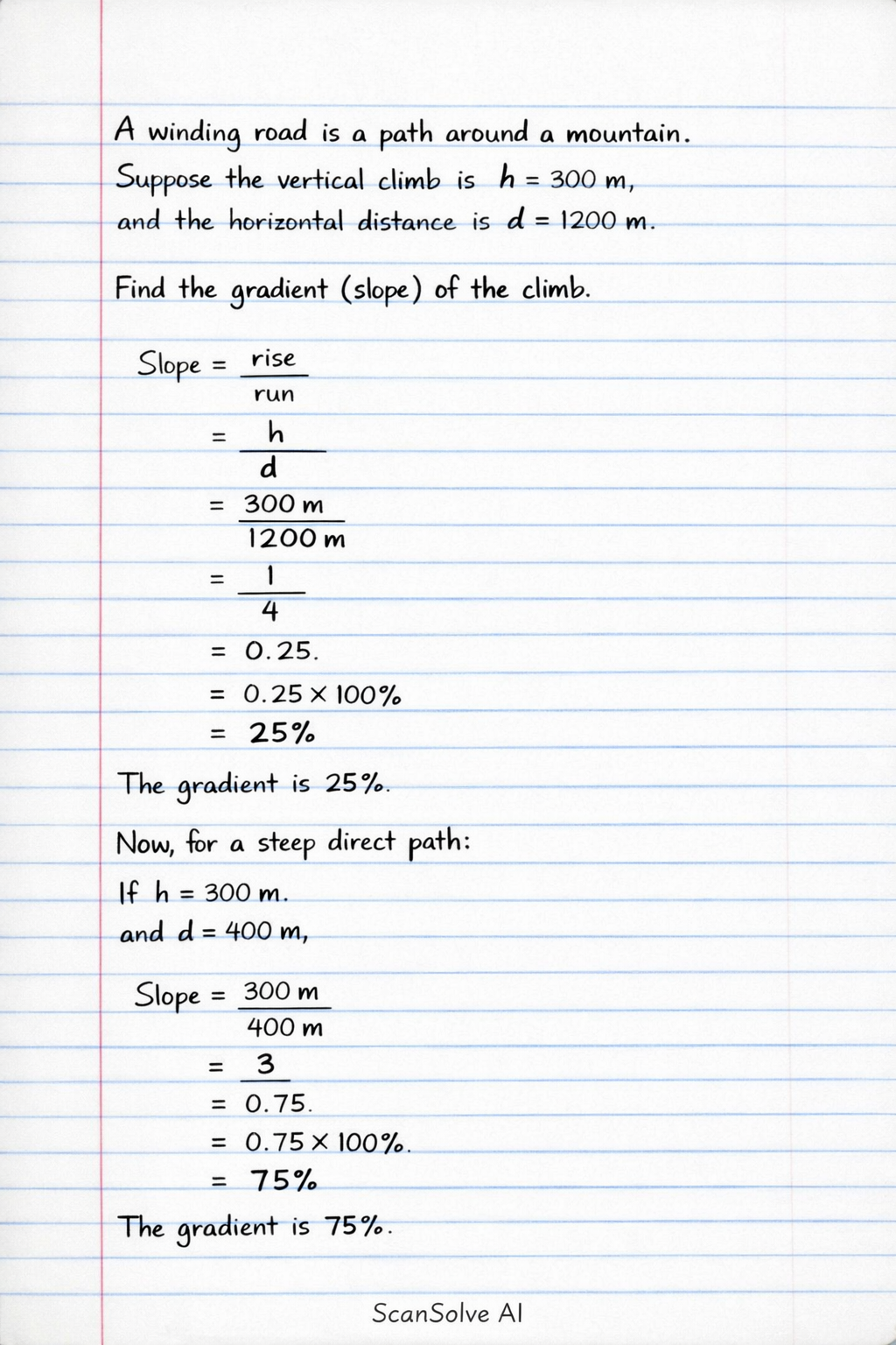 Handwritten step-by-step solution preview