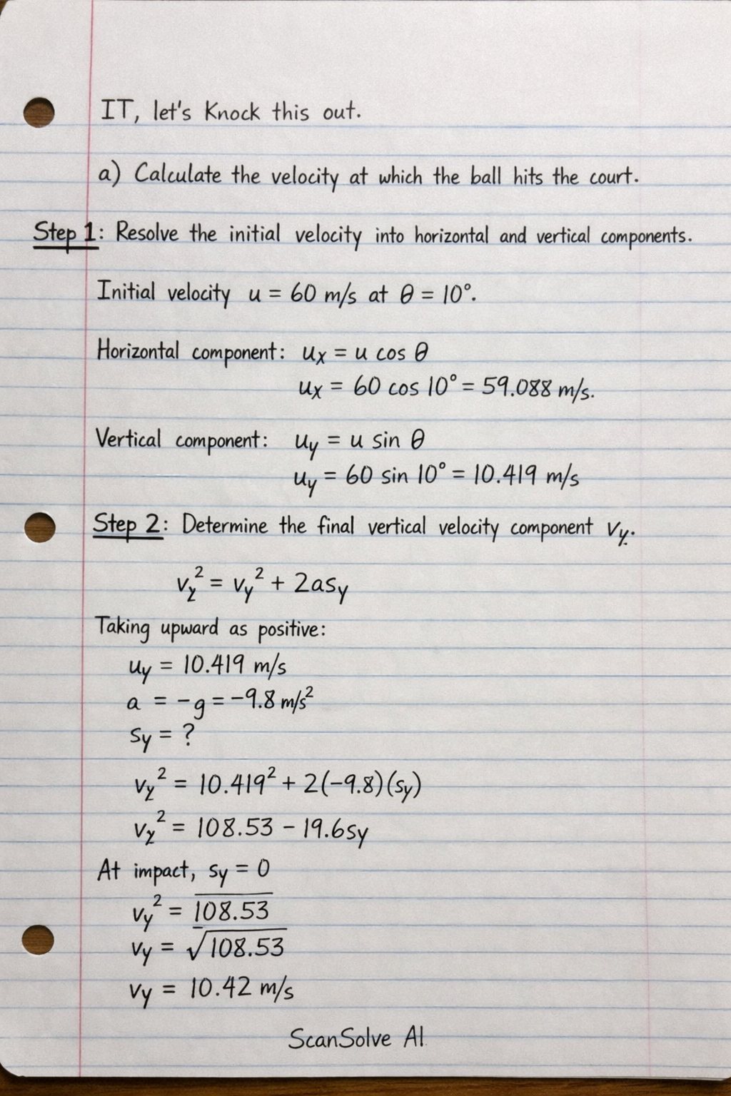 Handwritten step-by-step solution preview