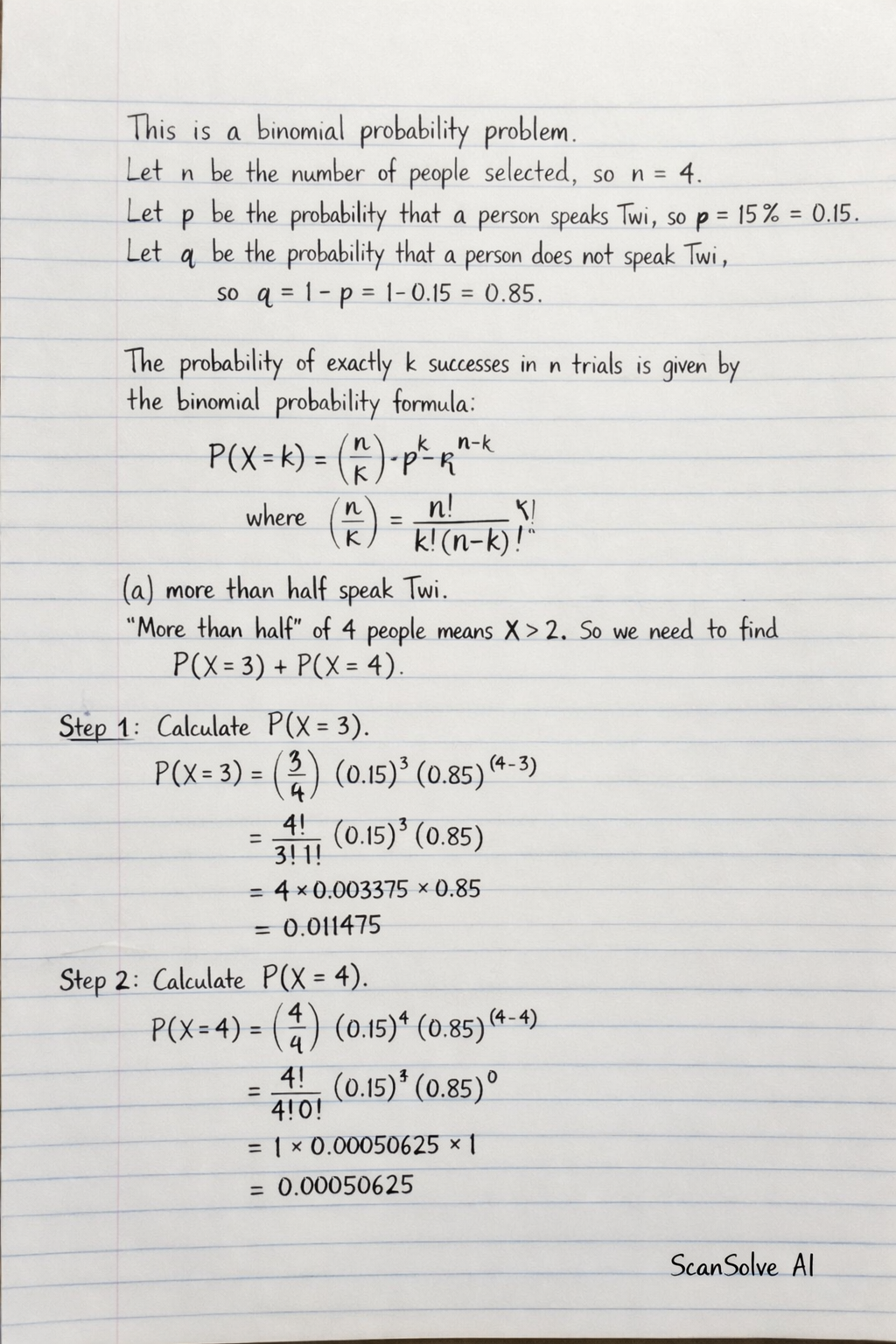 Handwritten step-by-step solution preview