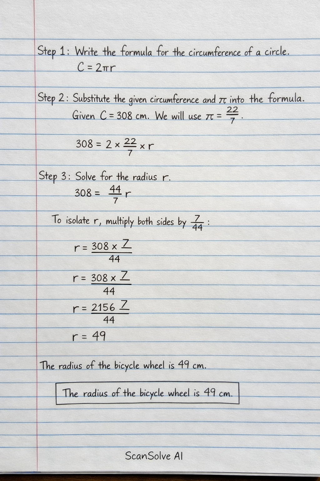Handwritten step-by-step solution preview