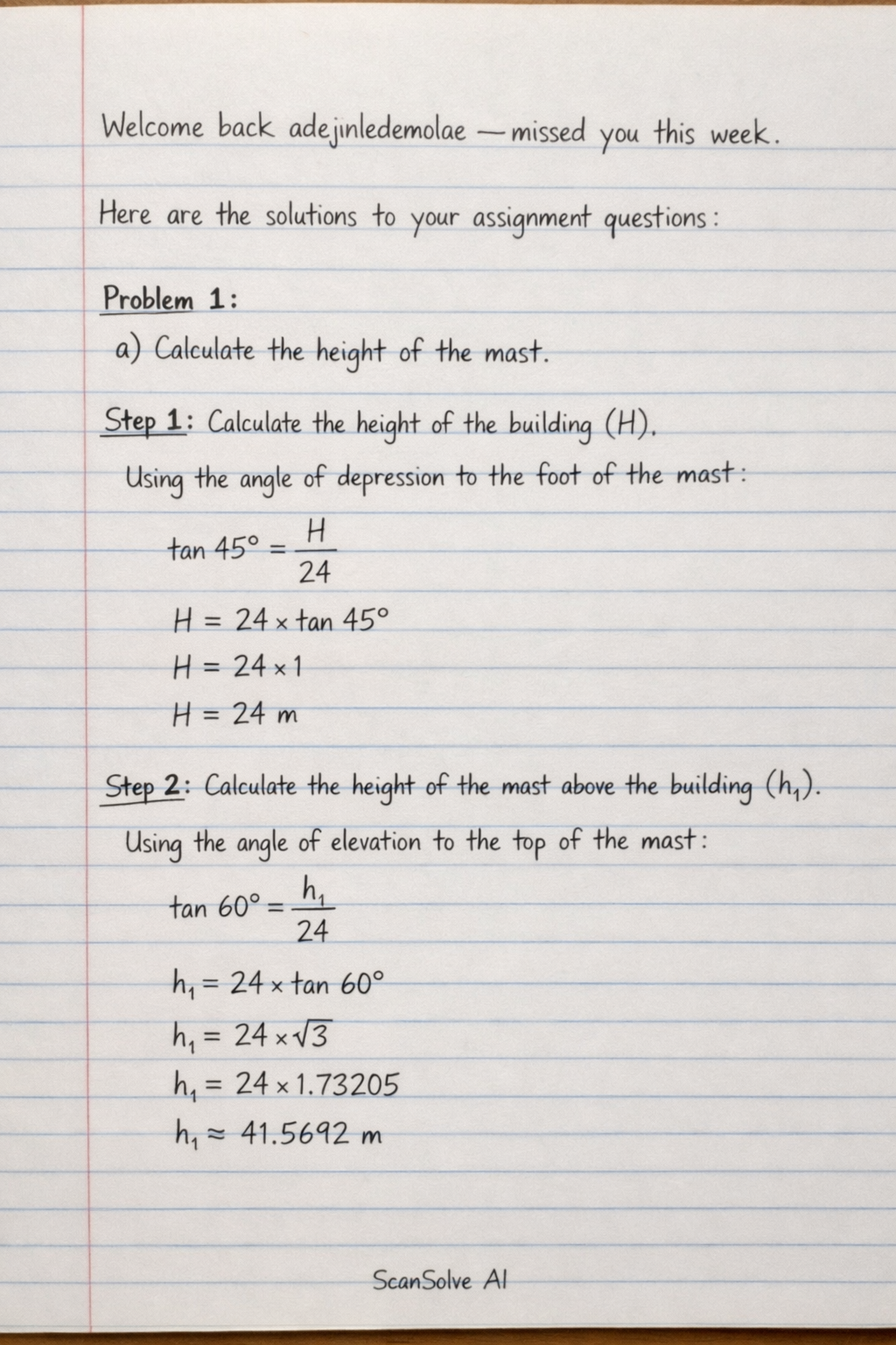 Handwritten step-by-step solution preview