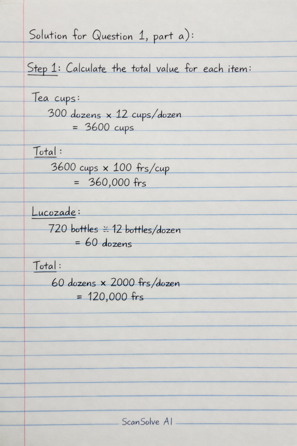 Handwritten step-by-step solution preview
