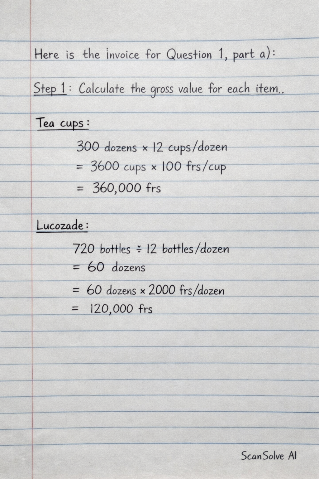 Handwritten step-by-step solution preview