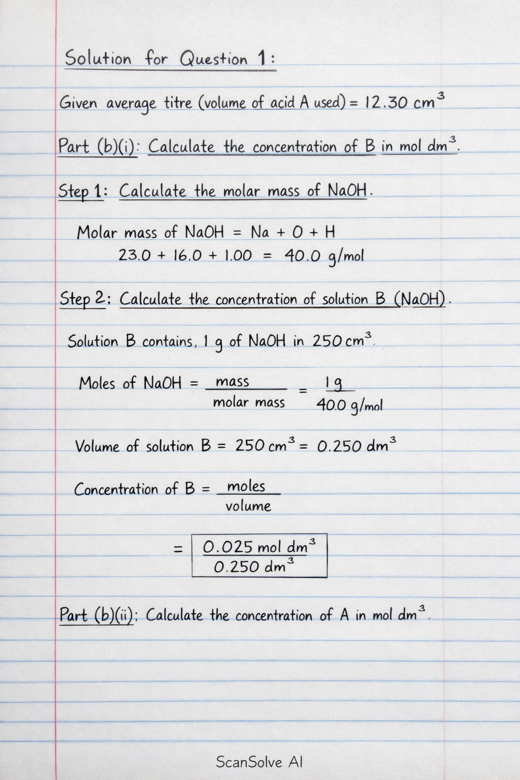 Handwritten step-by-step solution preview