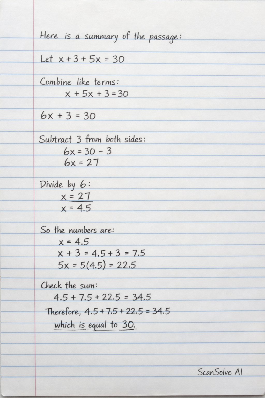 Handwritten step-by-step solution preview