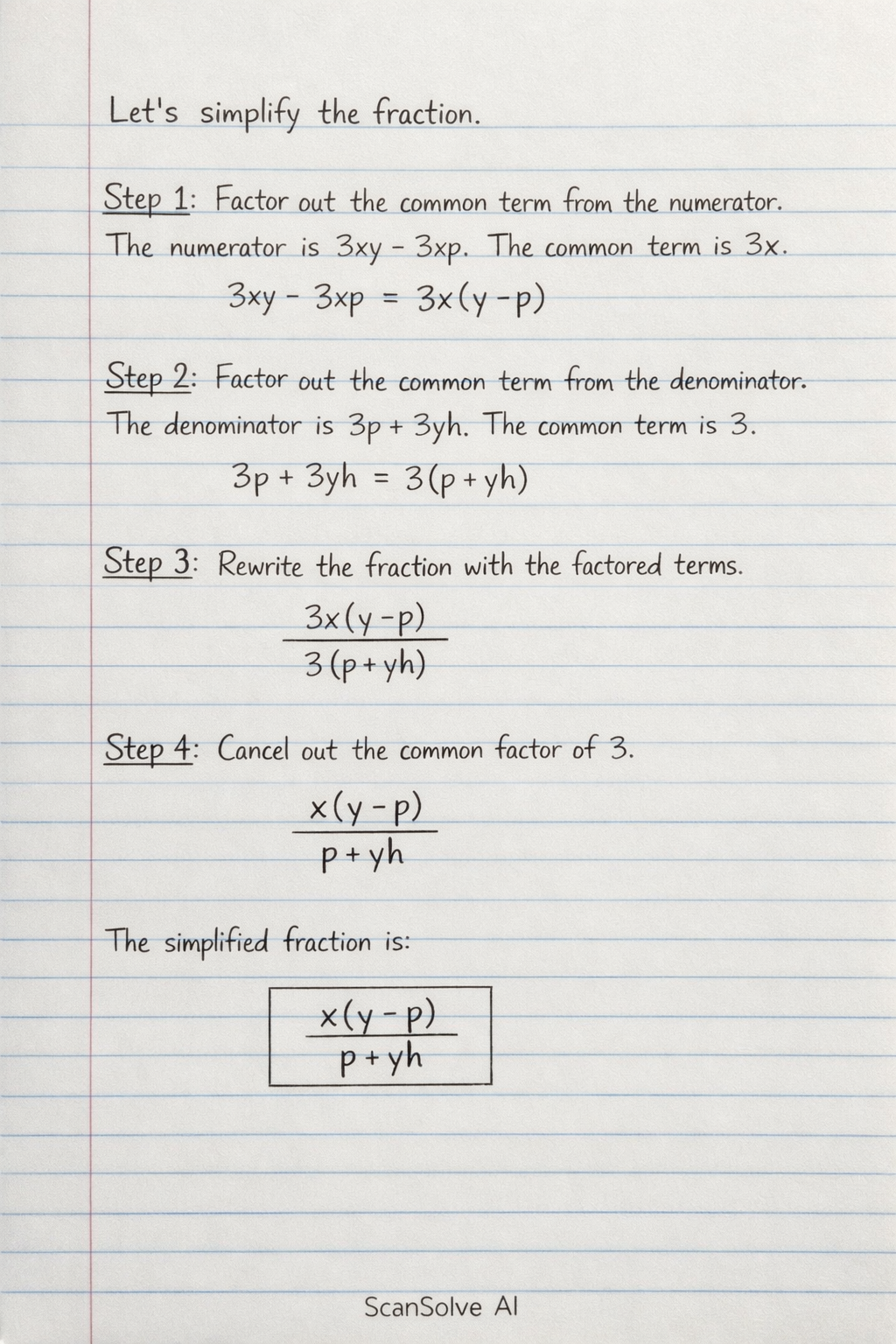 Handwritten step-by-step solution preview