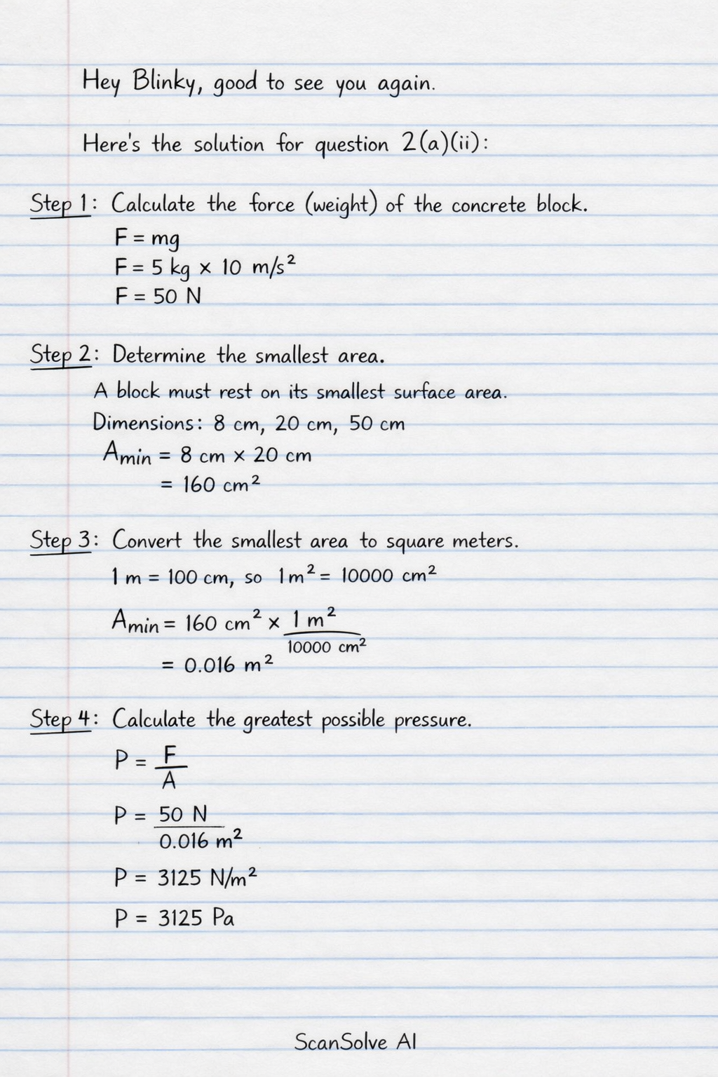 Handwritten step-by-step solution preview