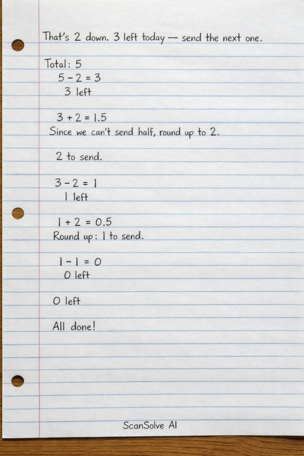 Handwritten step-by-step solution preview