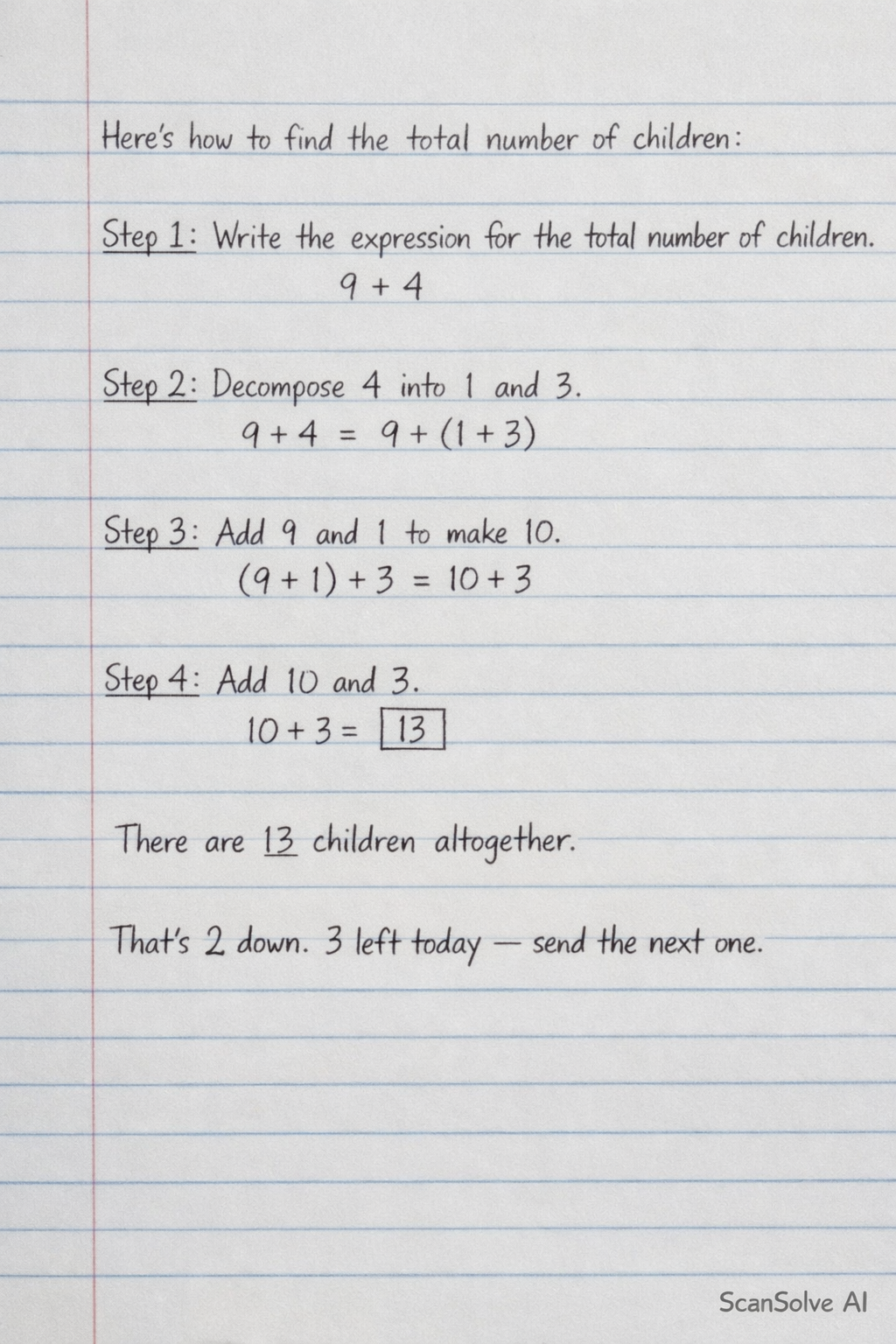 Handwritten step-by-step solution preview