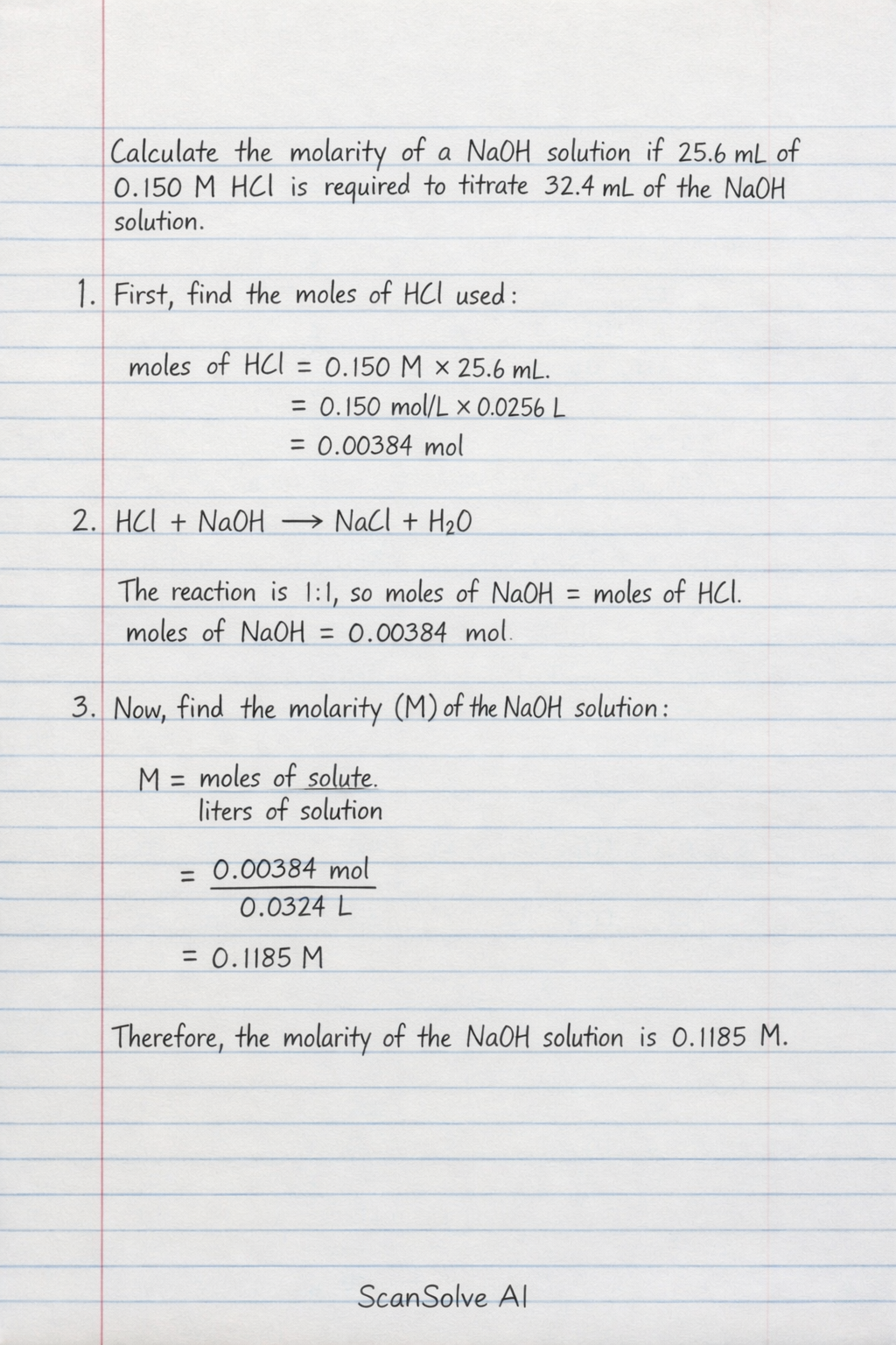 Handwritten step-by-step solution preview