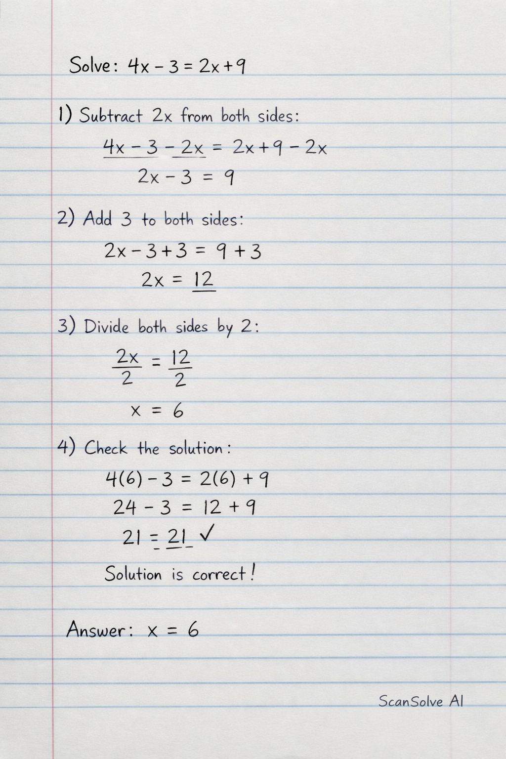 Handwritten step-by-step solution preview