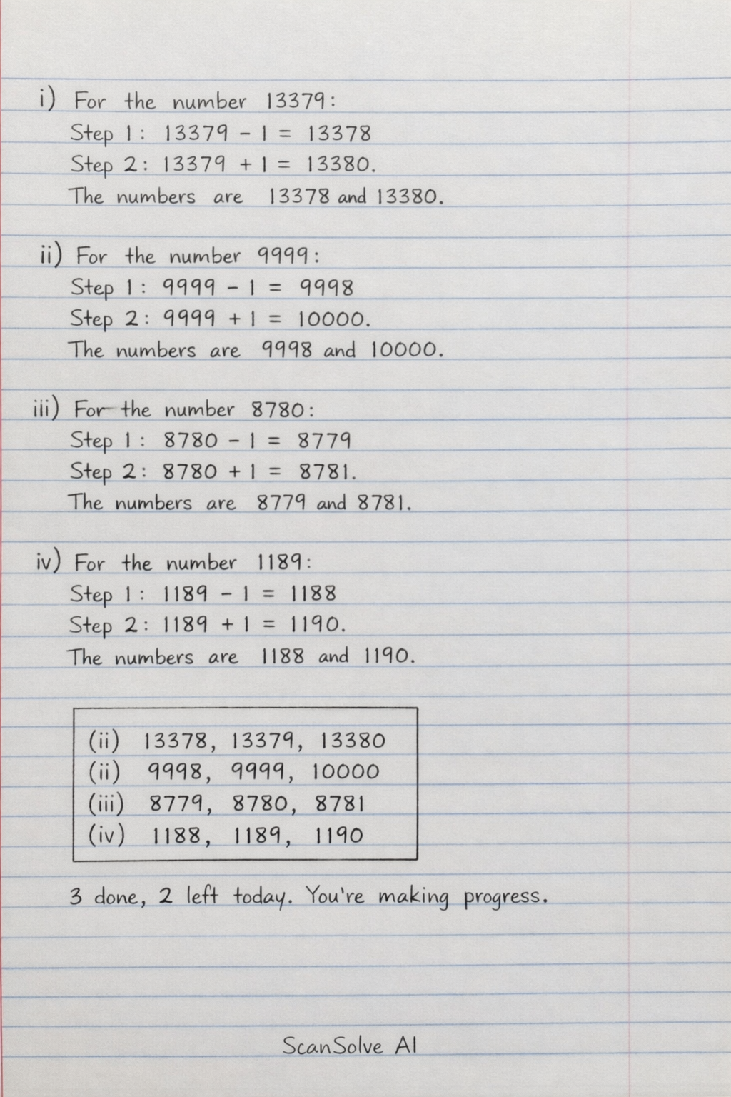 Handwritten step-by-step solution preview