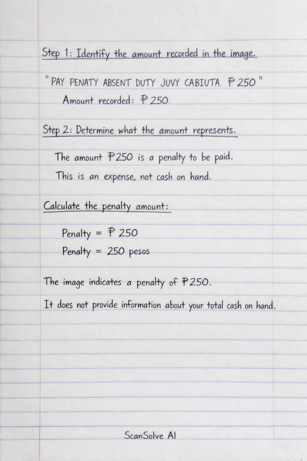 Handwritten step-by-step solution preview