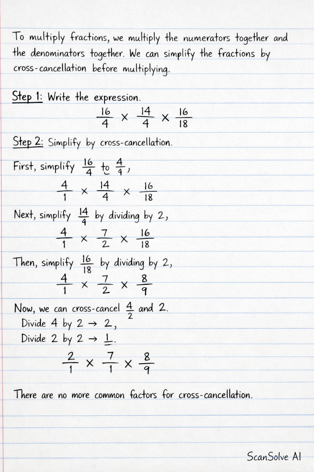 Handwritten step-by-step solution preview