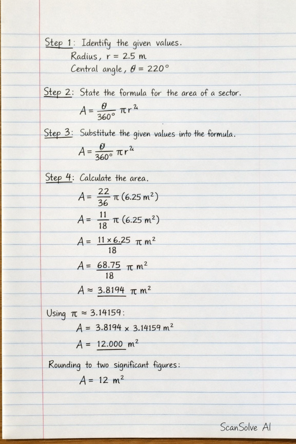 Handwritten step-by-step solution preview