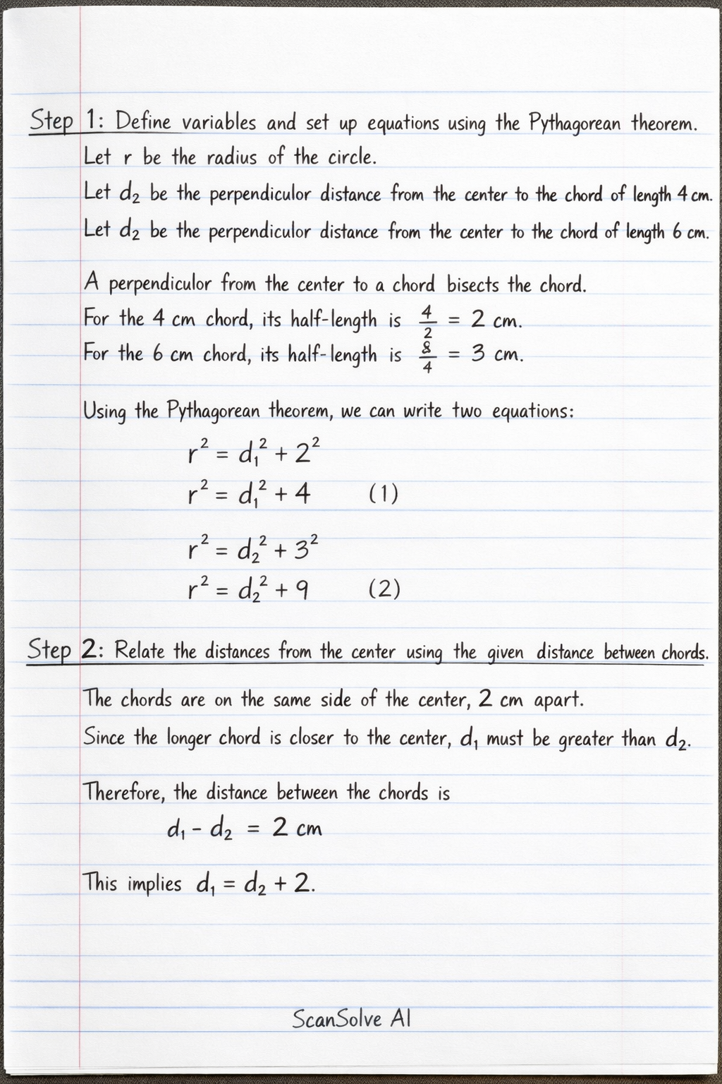 Handwritten step-by-step solution preview