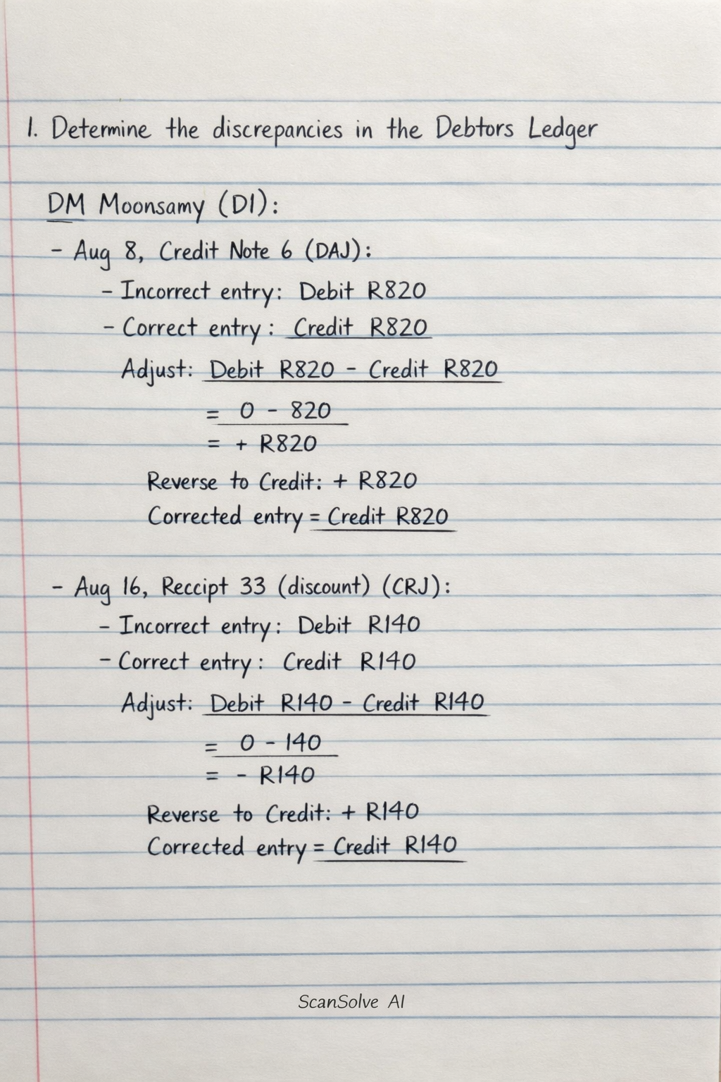 Handwritten step-by-step solution preview