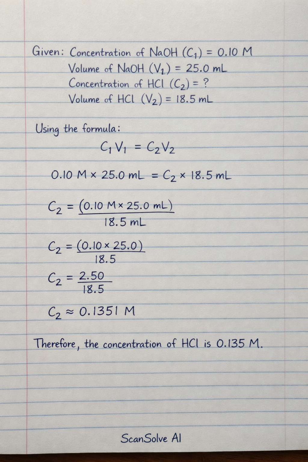 Handwritten step-by-step solution preview