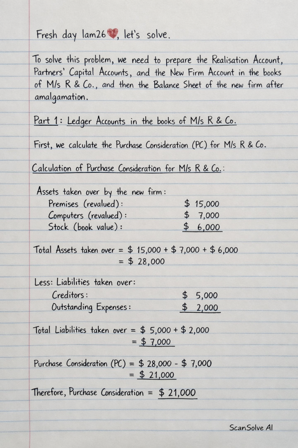 Handwritten step-by-step solution preview