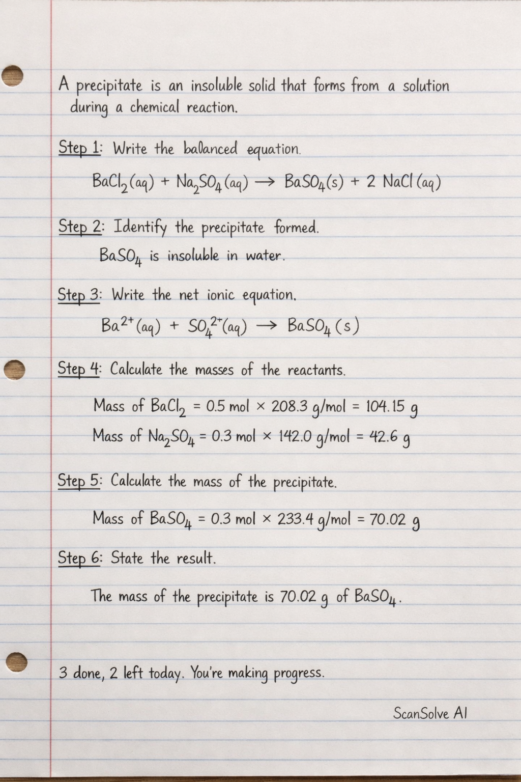 Handwritten step-by-step solution preview