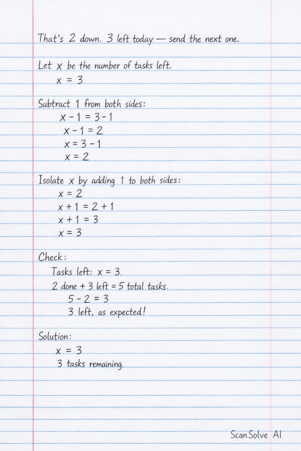Handwritten step-by-step solution preview