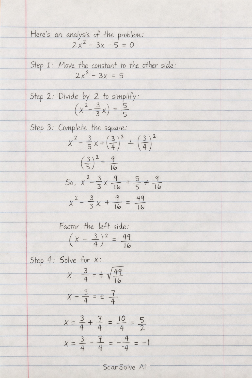 Handwritten step-by-step solution preview