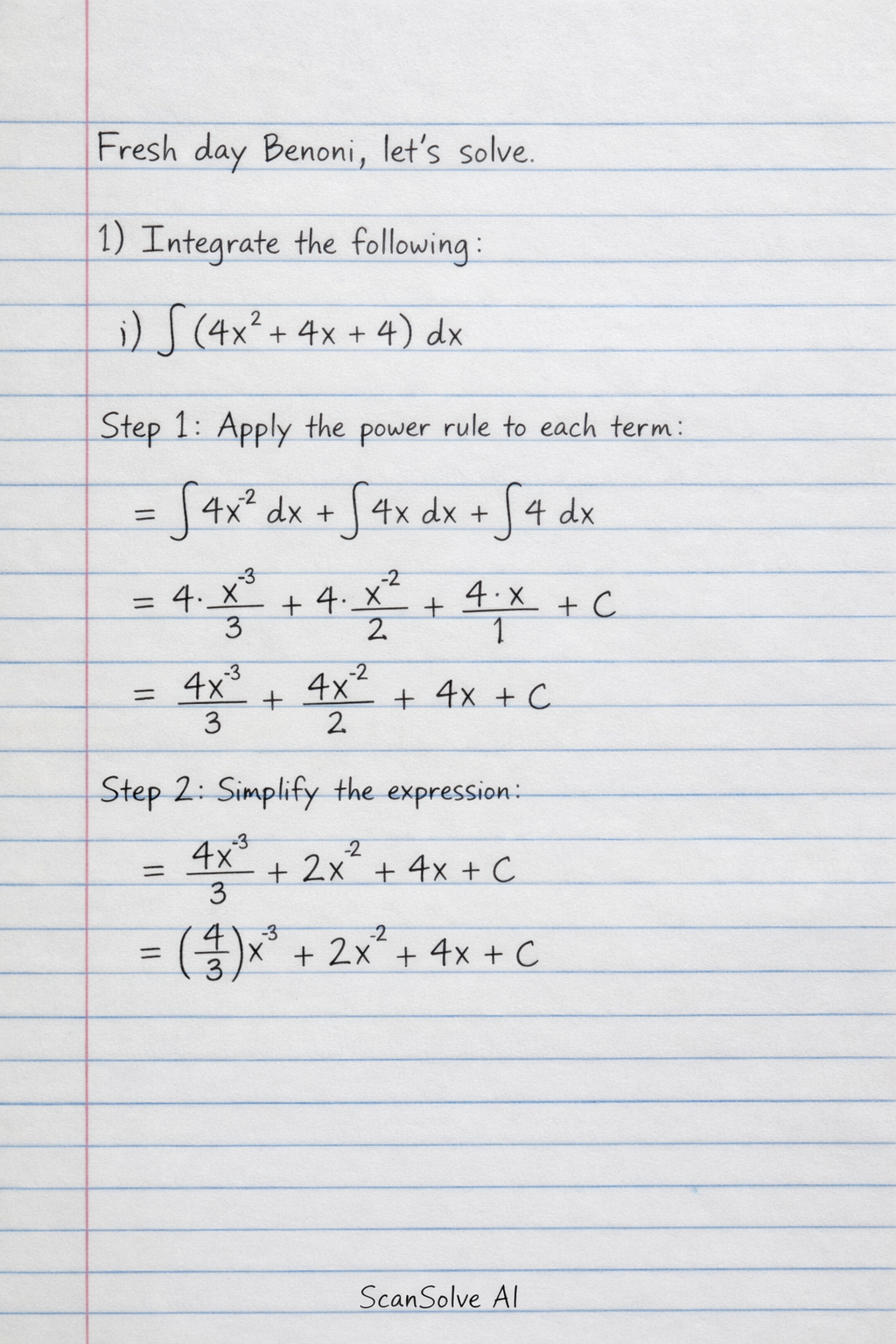 Handwritten step-by-step solution preview