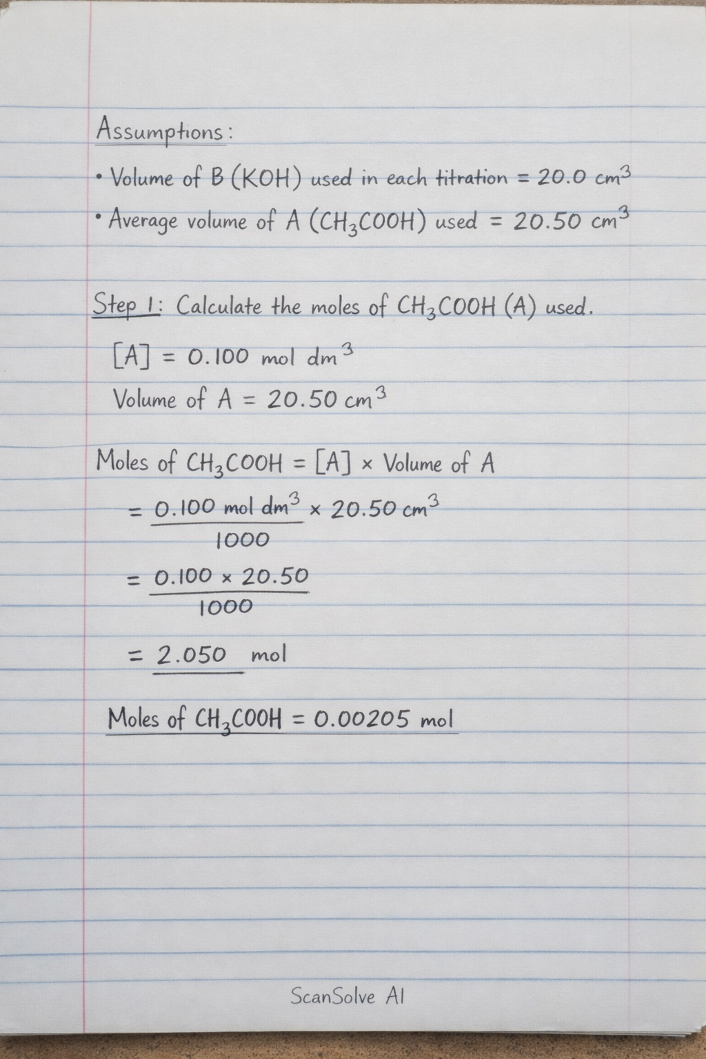 Handwritten step-by-step solution preview