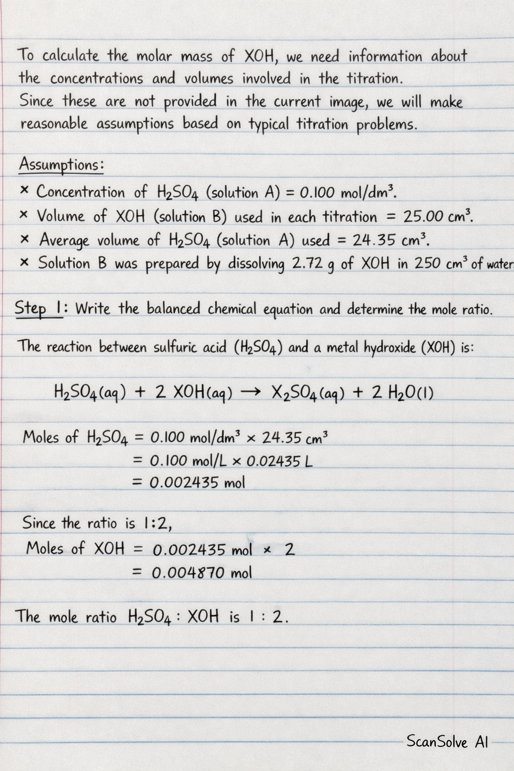 Handwritten step-by-step solution preview