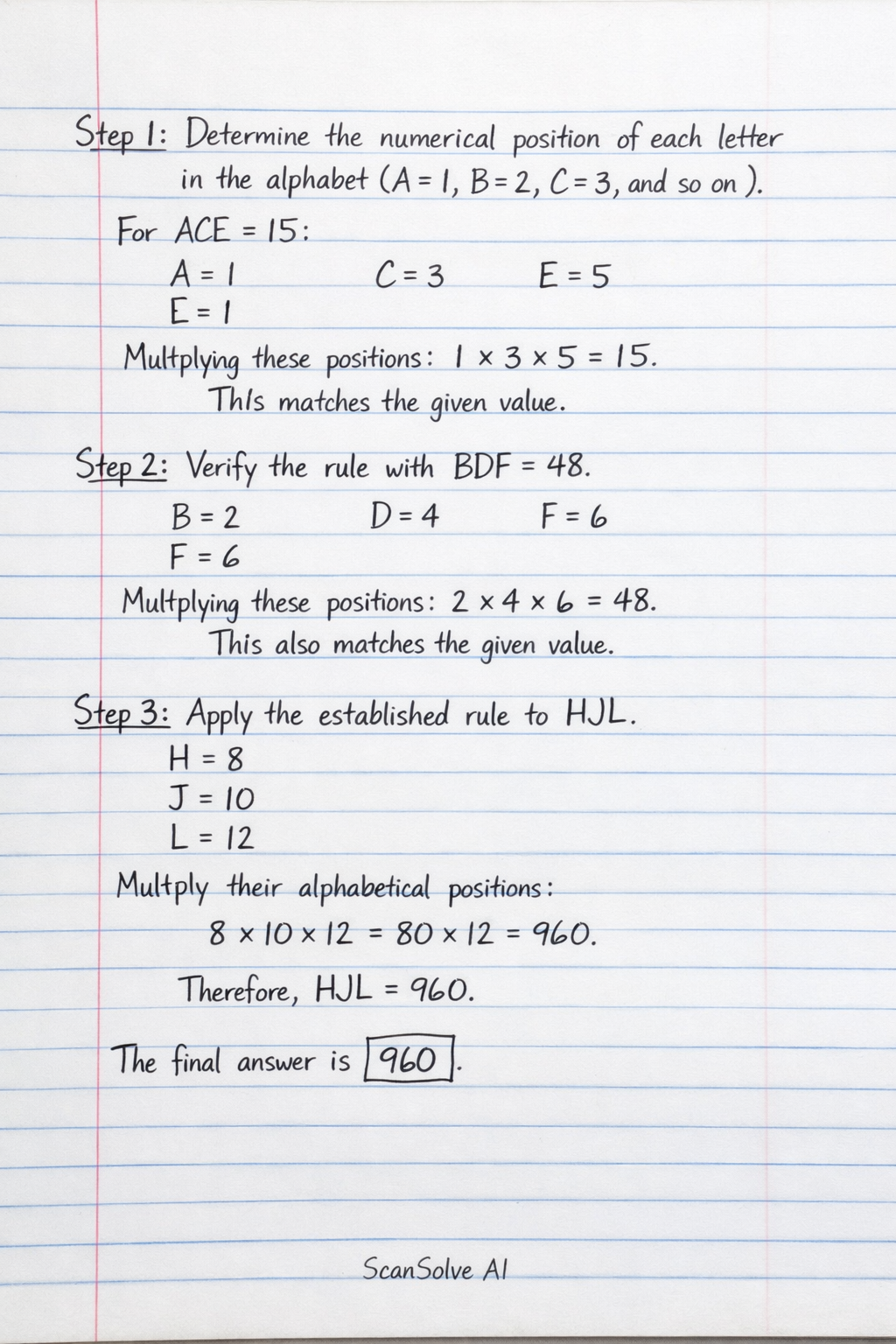 Handwritten step-by-step solution preview