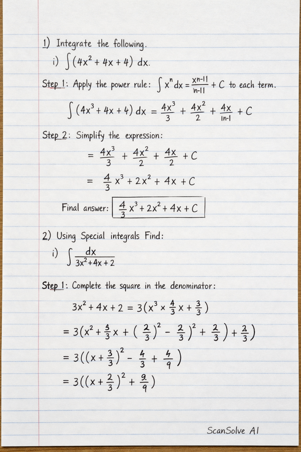 Handwritten step-by-step solution preview