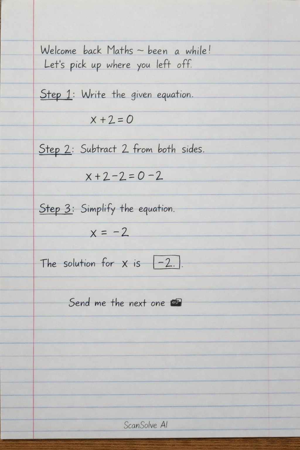 Handwritten step-by-step solution preview