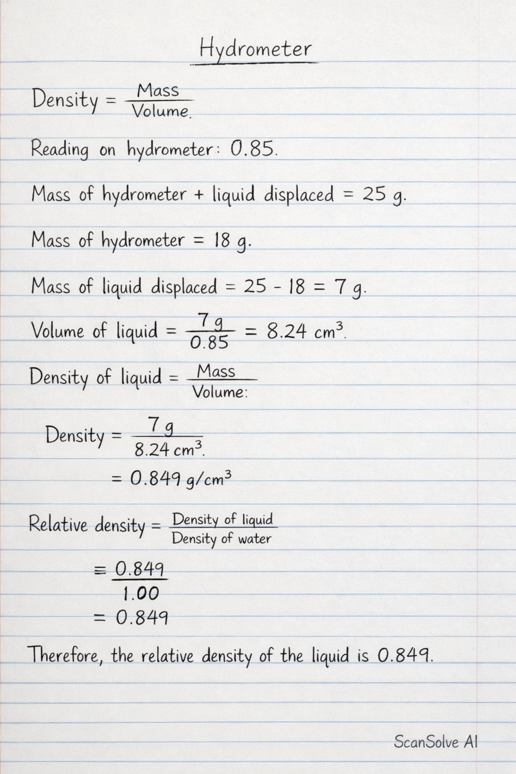 Handwritten step-by-step solution preview