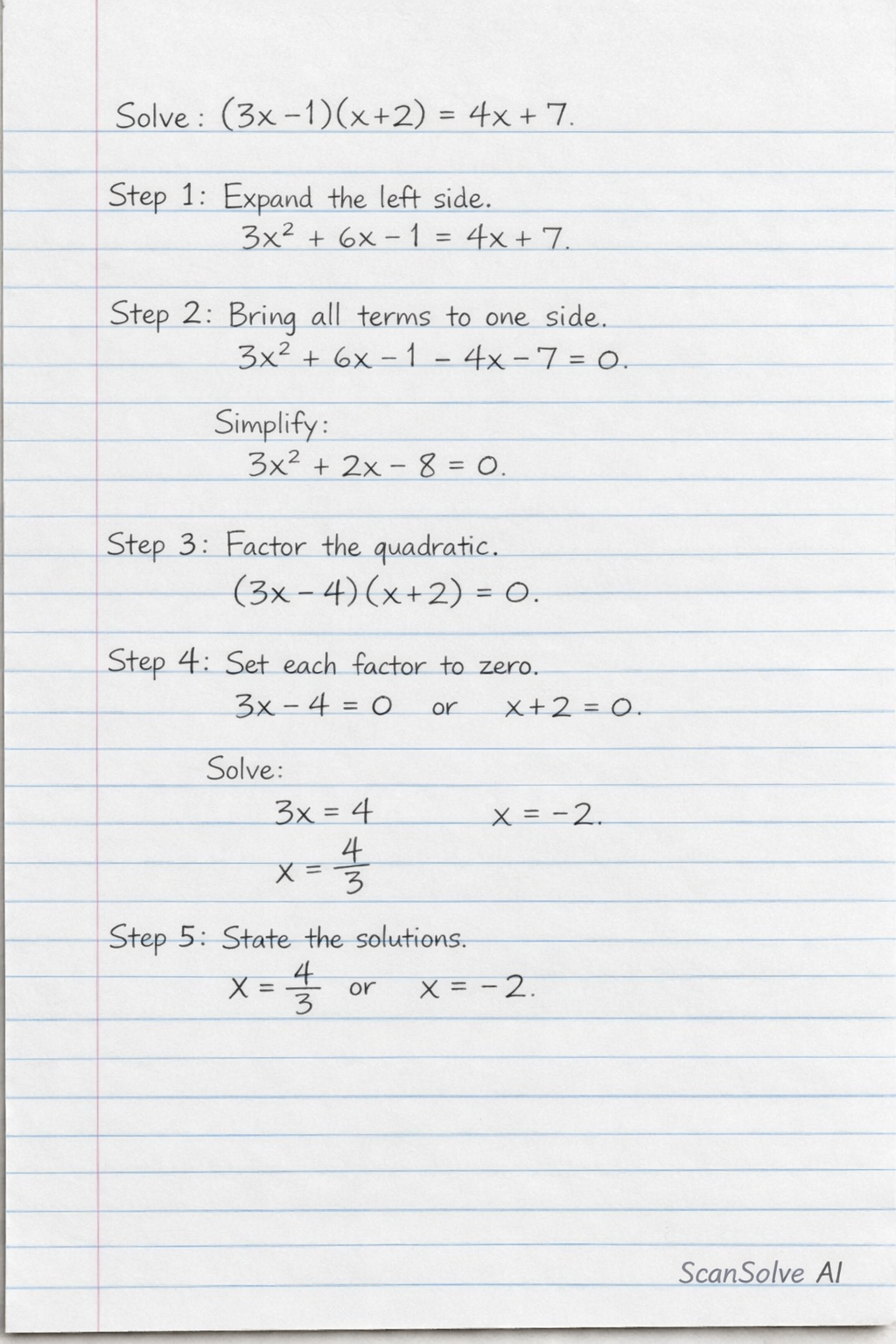 Handwritten step-by-step solution preview